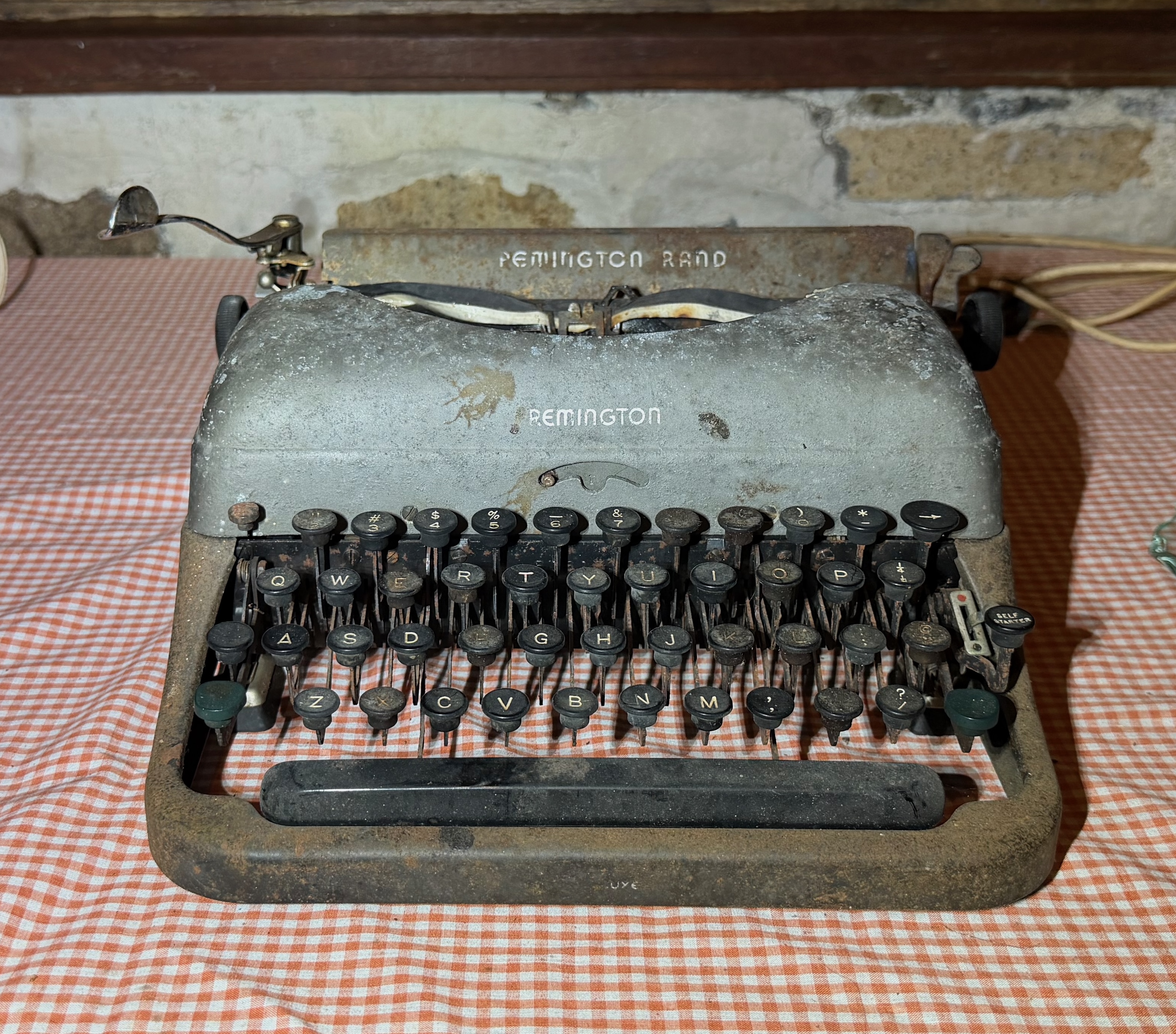 Remington Rand typewriter with glass keys